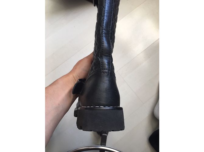 Chanel Lederstiefel Schwarz Größe 35 - Ansicht 4