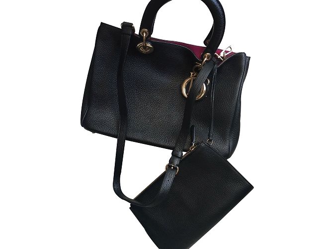 Borsa Christian Dior Diorissimo in pelle nera Nero - vista 2