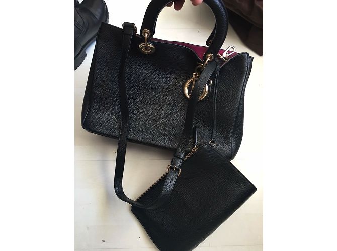 Borsa Christian Dior Diorissimo in pelle nera Nero - vista 6