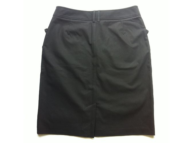 Falda Burberry de algodón negra Negro - vista 2