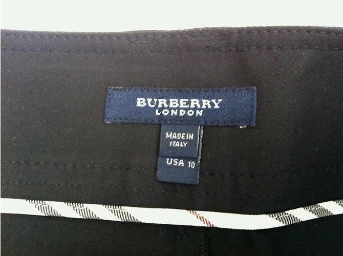 Falda Burberry de algodón negra Negro - vista 6