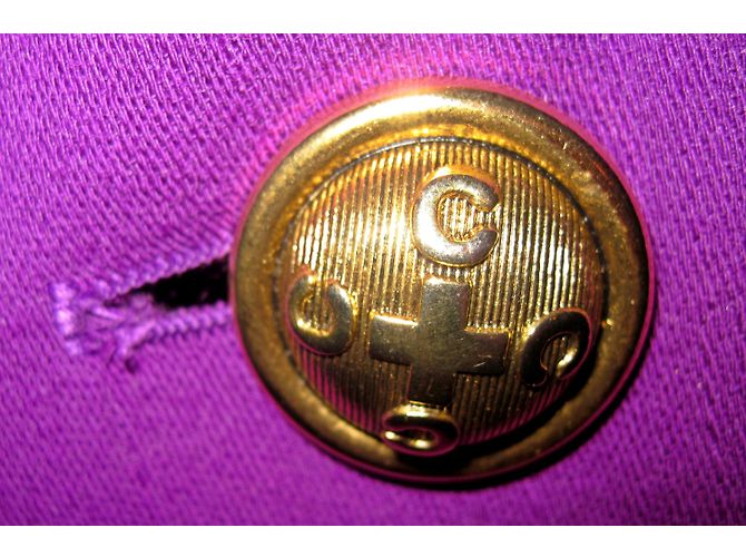 Blazer Moschino Cheap And Chic de lana violeta con botones dorados - vista 3