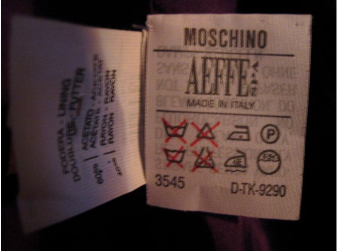 Blazer Moschino Cheap And Chic de lana violeta con botones dorados - vista 4