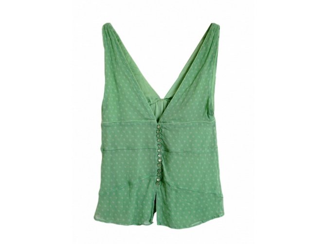 Marc Jacobs Top in seta verde - vista 2
