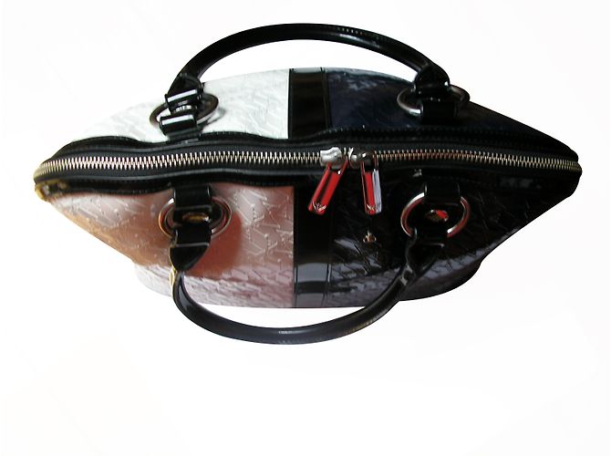 Borsa Armani Jeans Bianca e Blu Navy PVC - vista 2