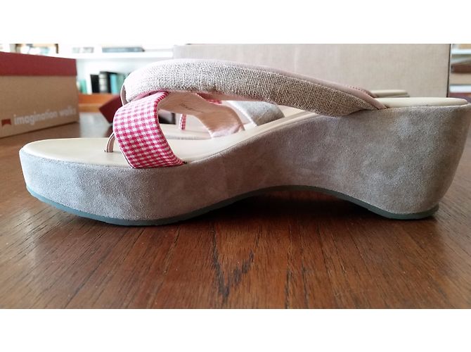 Autre Marque Sandali con zeppa Camper in pelle beige - vista 4