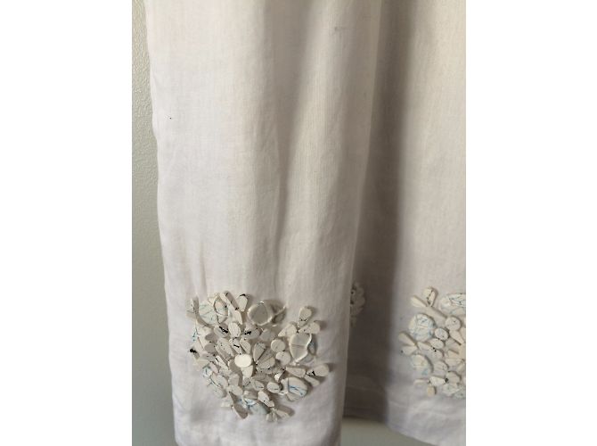Vestido Antik Batik de algodón blanco con escote halter talla 38 - vista 3