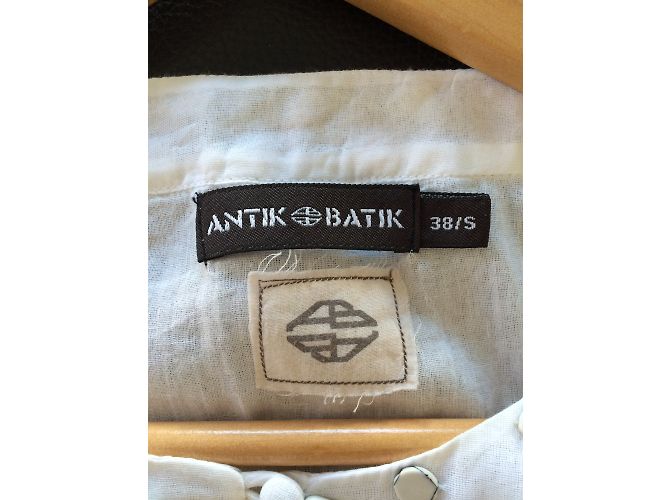 Vestido Antik Batik de algodón blanco con escote halter talla 38 - vista 4