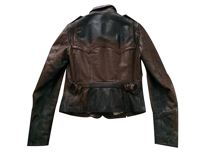 Just Cavalli Lederjacke Braun - Ansicht 2