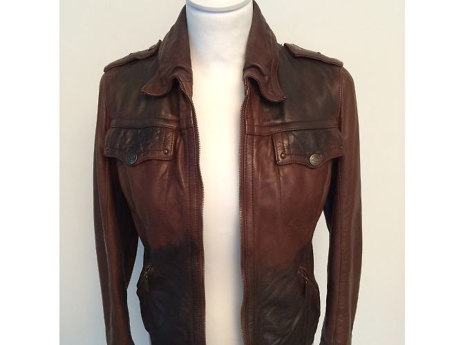 Just Cavalli Lederjacke Braun - Ansicht 3