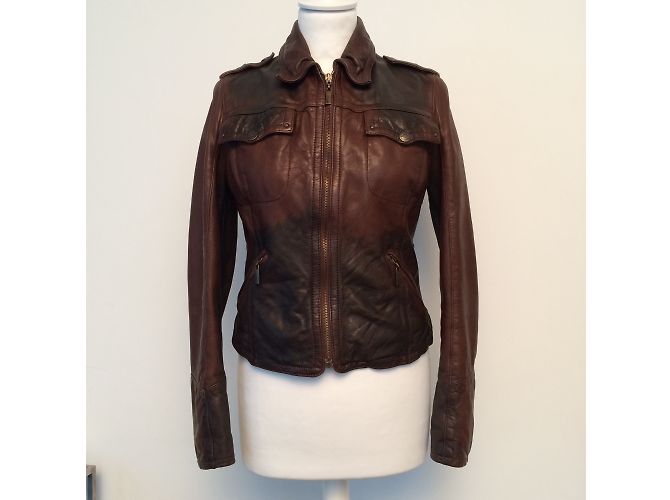 Just Cavalli Lederjacke Braun - Ansicht 6