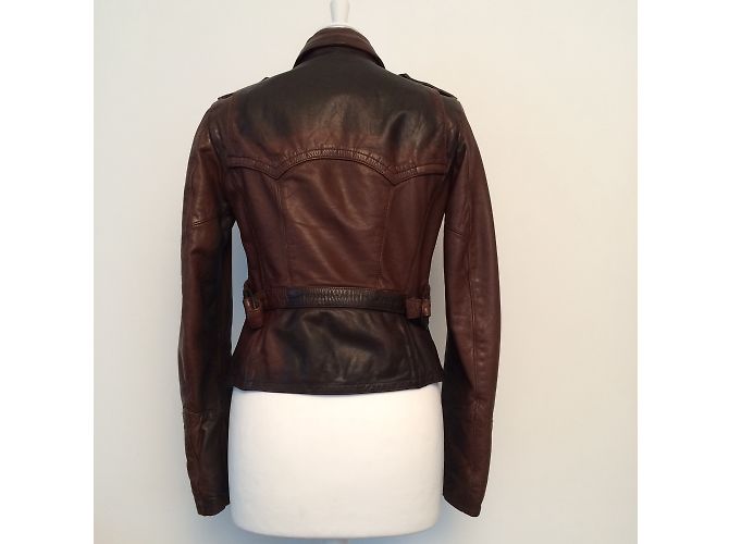 Just Cavalli Lederjacke Braun - Ansicht 7