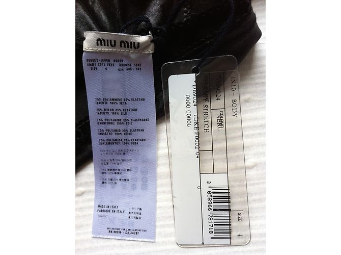 Body de jersey negro Miu Miu - vista 6