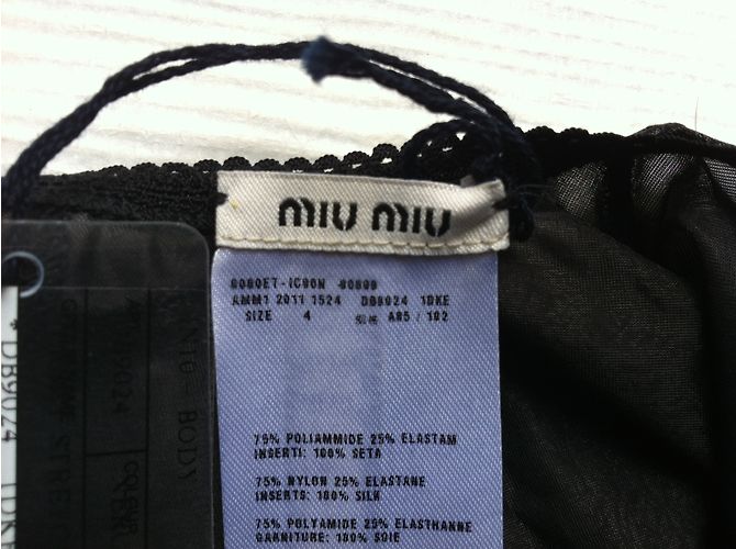 Body de jersey negro Miu Miu - vista 7