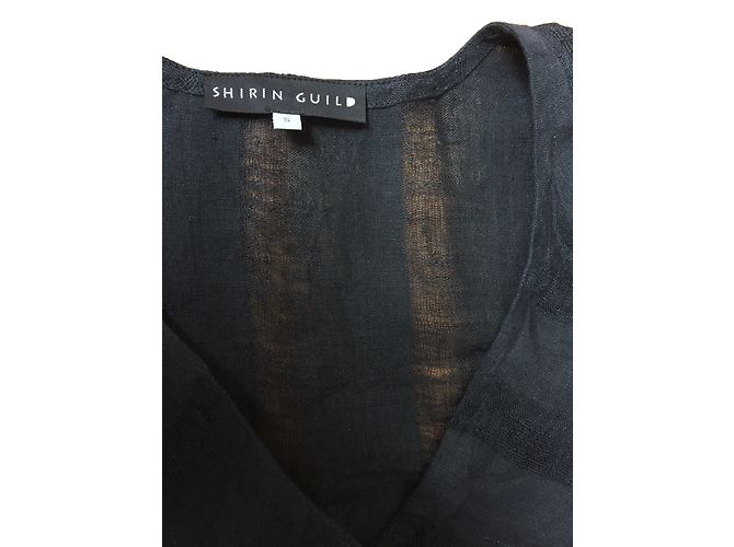 Autre Marque SHIRIN GUILD - Schwarzes schieres langes Kleid - Ansicht 2