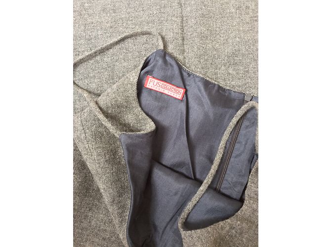 Antonio Fusco Wollgraues Kleid - Ansicht 3