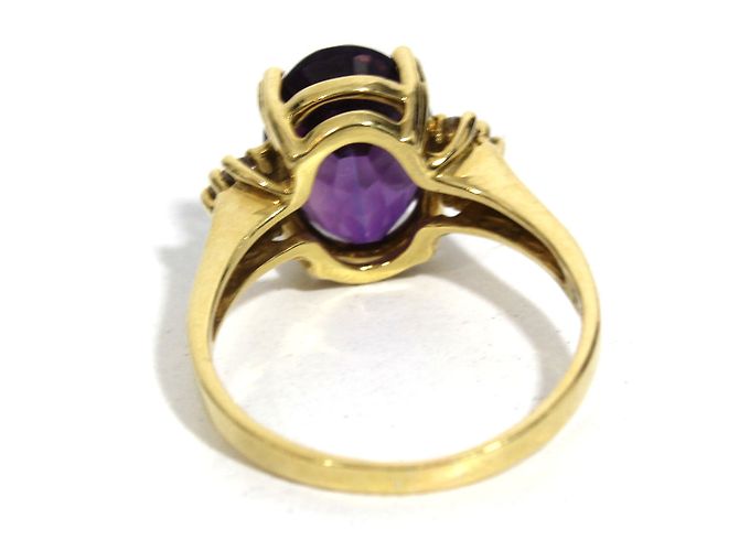 Bucherer oro, diamanti e anello di ametista D'oro - vista 5