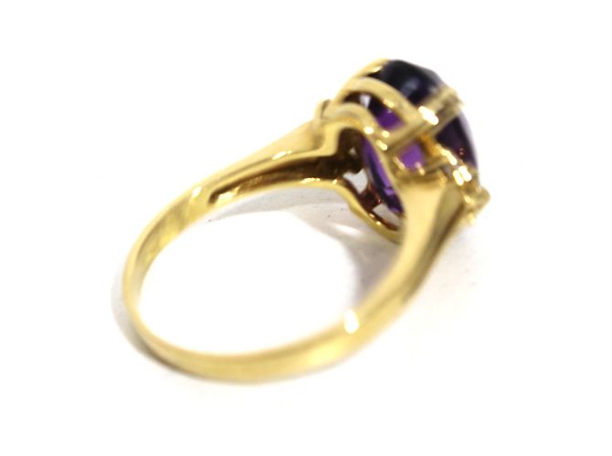Bucherer oro, diamanti e anello di ametista D'oro - vista 6