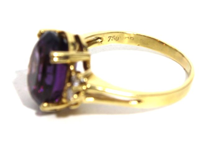Bucherer oro, diamanti e anello di ametista D'oro - vista 7