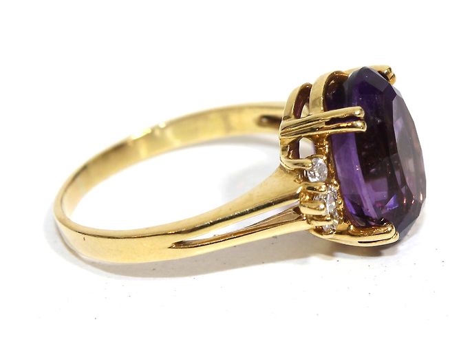 Bucherer oro, diamanti e anello di ametista D'oro - vista 9