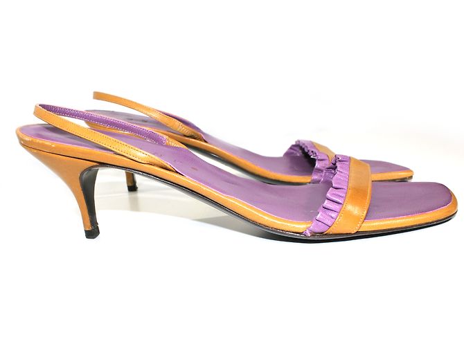 Céline Leder Pantoletten Caramel Karamell - Ansicht 3