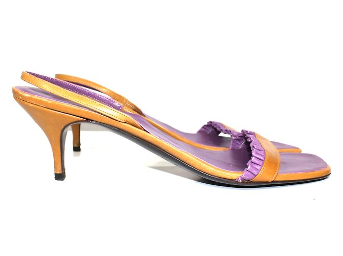 Céline Leder Pantoletten Caramel Karamell - Ansicht 4