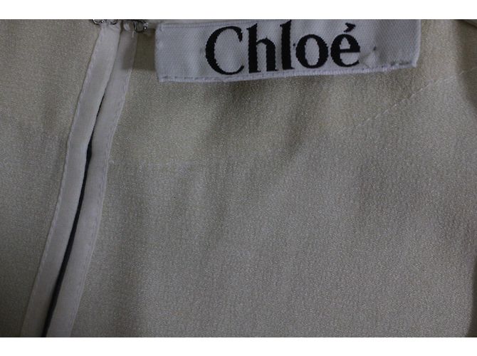 Top de seda Chloé Crema XS - vista 4