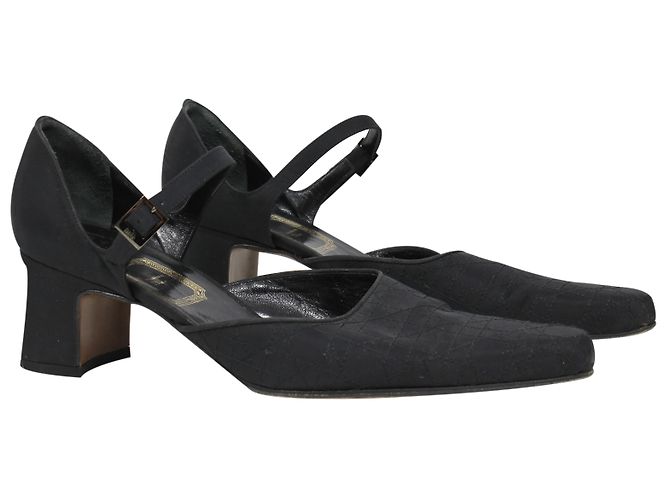 Dior Lady Dior Pumps aus schwarzem Stoff Größe 38 - Ansicht 2
