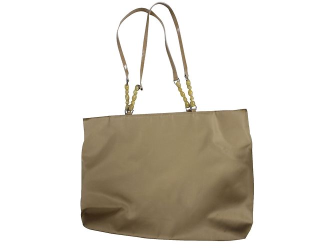 Tote bag Christian Dior in tela beige - vista 2