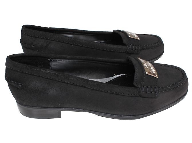 Mocassini Ralph Lauren in pelle di cervo nera Nero - vista 3