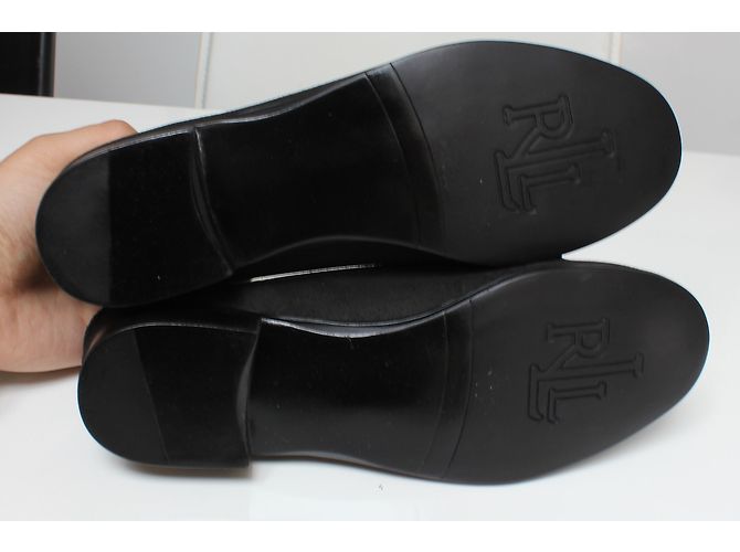 Mocassini Ralph Lauren in pelle di cervo nera Nero - vista 8