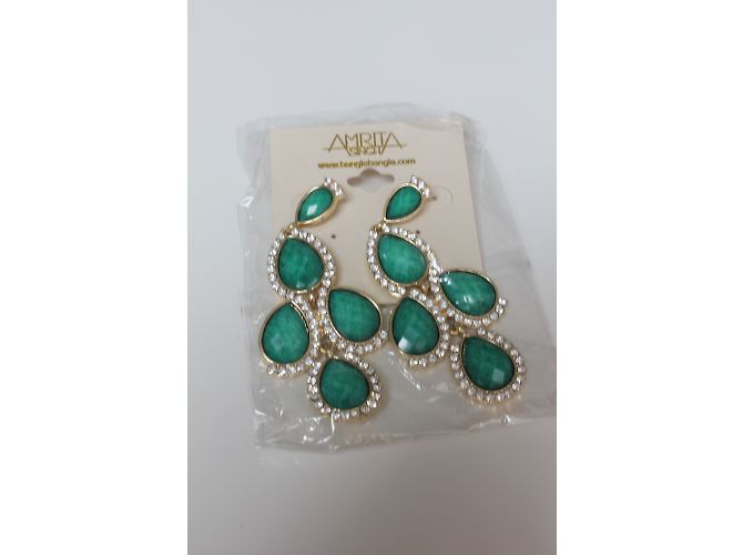 Amrita Singh Brincos 'Bangle Bangle' Verde - vista 4