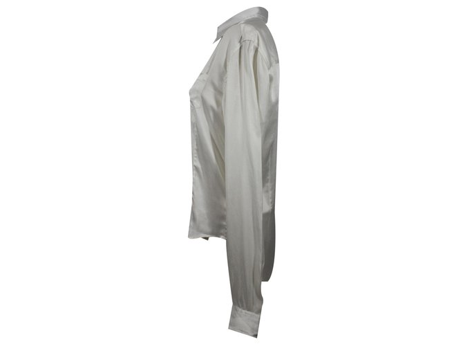 Abraham Will camisa de seda Blanco - vista 4