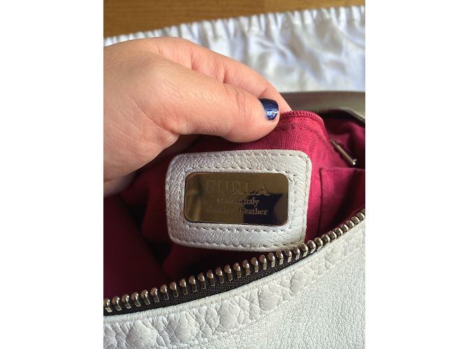 Borsa a mano Furla in pelle bianca Bianco - vista 4