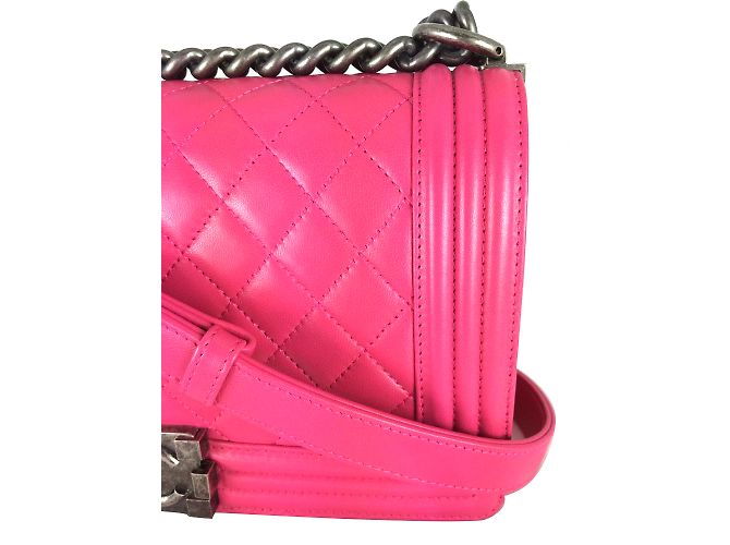 Chanel Boy old medium Rose - vue 2