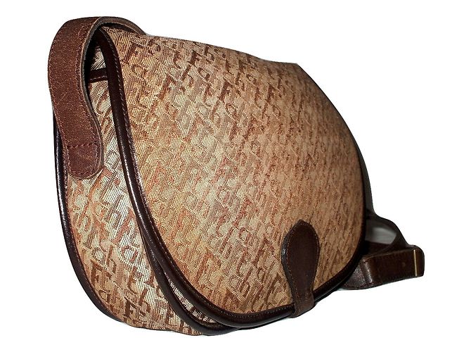 Borsa Jacques Fath in Tweed Marrone - vista 2