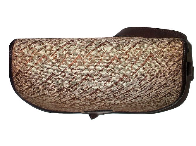 Borsa Jacques Fath in Tweed Marrone - vista 3