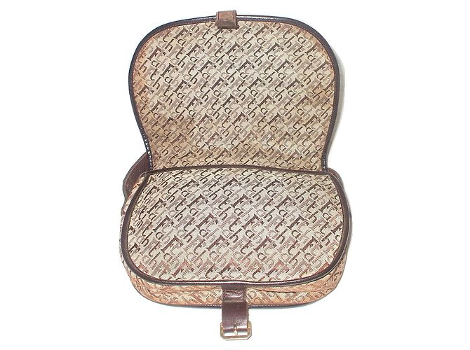 Borsa Jacques Fath in Tweed Marrone - vista 4