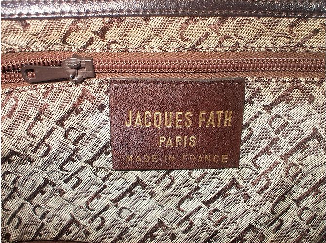 Borsa Jacques Fath in Tweed Marrone - vista 6