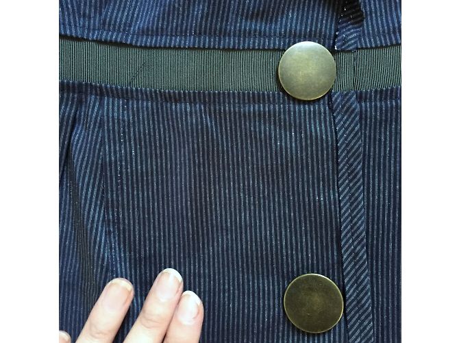 Giacca Lanvin in seta blu a righe - vista 3