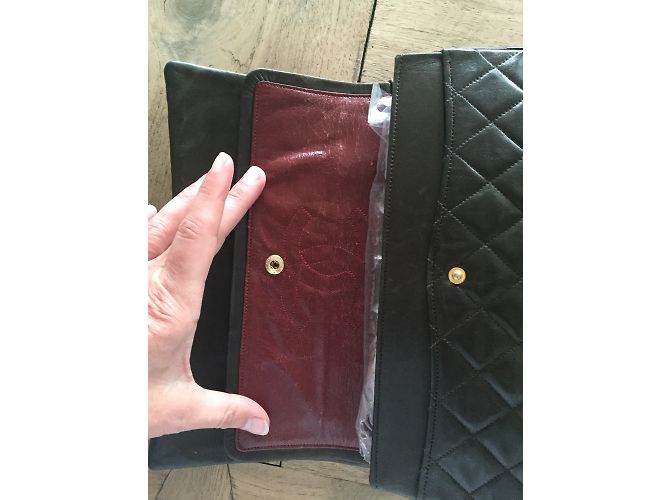 Timeless Chanel Medium classico 2.55 Flap Bag rivestito Castagno - vista 4
