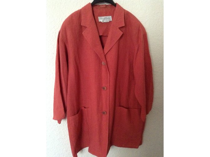 Blazer Max Mara de lino rosa frambuesa - vista 2