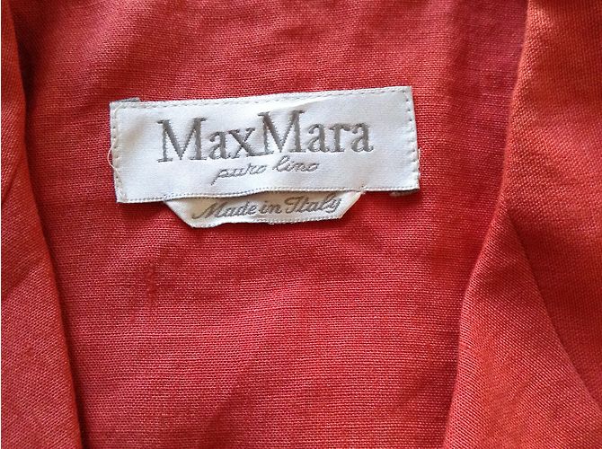 Blazer Max Mara de lino rosa frambuesa - vista 4