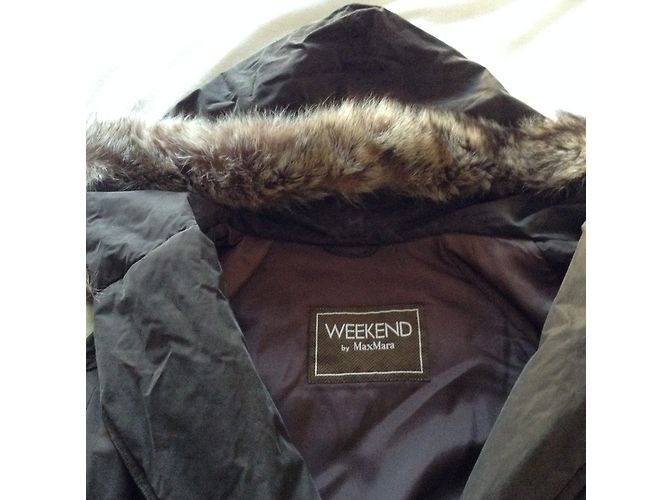 Cappotto Weekend Max Mara in seta marrone - vista 4