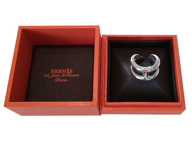 Hermès anillo Plata - vista 2