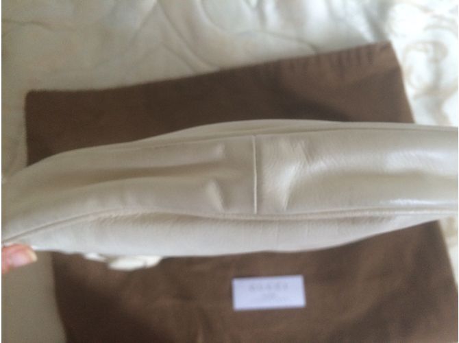 Borsa a mano Gucci in pelle beige - vista 6