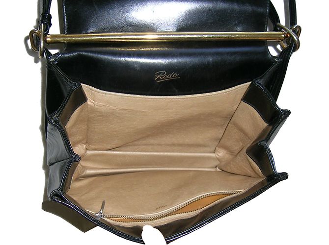 Rodo Vintage Handtasche Schwarz - Ansicht 4