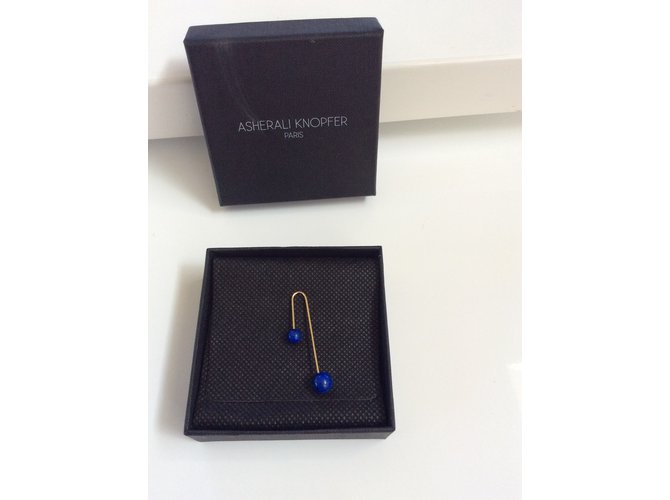 Asherali Knopfer Orecchini Blu - vista 4