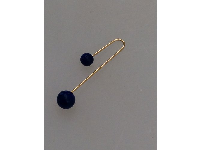 Asherali Knopfer Orecchini Blu - vista 5