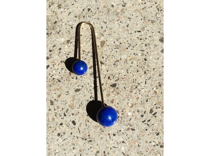 Asherali Knopfer Orecchini Blu - vista 6